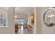 The open concept design shows the kitchen, dining area, and living room at 635 Chipper Dr, Sun City Center, FL 33573