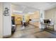 A spacious kitchen/break room with a table, seating, and coffee-making equipment at 842 Jolanda Cir, Venice, FL 34285