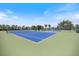 Brightly painted community tennis court inviting residents to play a match at 842 Jolanda Cir, Venice, FL 34285