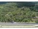 Aerial view of wooded lot, showing proximity to the road at 9625 Erie Rd, Parrish, FL 34219