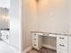 Desk nook features granite counters, drawers, and plenty of space to work or study at 10588 Kidron Ave, Englewood, FL 34224