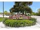 Bayshore Gardens Park and Recreation sign surrounded by lush landscaping and trees at 1212 Princeton Ave, Bradenton, FL 34207