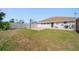 Backyard with a basketball hoop and paved area, ideal for sports and recreation at 12214 Hernando Rd, North Port, FL 34287