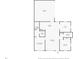 Detailed first floor plan showing layout of bedrooms, kitchen, living room, garage, and bathrooms at 1651 Red Oak Ln, Port Charlotte, FL 33948