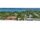 Scenic aerial view showcases the cityscape and waterfront surrounding the property at 2135 Hyde Park St, Sarasota, FL 34239
