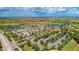 Expansive aerial view showcasing the community's amenities, including pools and parking at 24065 Canterwood Way, Venice, FL 34293