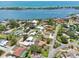This aerial shot shows waterfront living and the close proximity to the ocean and winding canals at 321 Sorrento Dr, Osprey, FL 34229