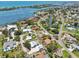 Aerial view showing the proximity to the water, the network of canals, and waterfront community at 321 Sorrento Dr, Osprey, FL 34229