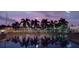 Beautiful dusk view of the community pool and surrounding palm trees at 5118 Oakland Hills Ave, Sarasota, FL 34234