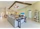View of the open floorplan living room featuring high ceilings and stylish decor at 518 Chantilly Trl, Bradenton, FL 34212