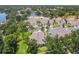 Community aerial view featuring lush landscaping, water features, and well-maintained residences at 6222 Country Club Way, Sarasota, FL 34243