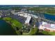 Wide overhead shot of a landscaped outdoor shopping center with surrounding parking at 6552 Moorings Point Cir # 201, Lakewood Ranch, FL 34202