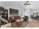 Spacious living room featuring high ceilings and an open concept floor plan at 7160 Cedar Hollow Cir, Bradenton, FL 34203