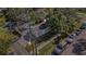 Overhead view of the house with a detached garage, driveway and backyard at 777 51St N Ave, St Petersburg, FL 33703