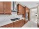 Kitchen with stainless steel appliances, gas range, and granite countertops at 8273 Shooting Star Rd, Sarasota, FL 34241