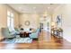 Comfortable lobby area featuring stylish furniture and hardwood flooring at 8525 54Th Avenue E Cir, Bradenton, FL 34211