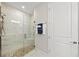 Shower stall with glass door at 15707 Sacile Ln, Bradenton, FL 34211