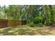 Fenced backyard offering privacy and space for outdoor activities at 2061 Misty Sunrise Trl, Sarasota, FL 34240
