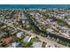 Gorgeous aerial view of a waterfront community near the ocean, featuring multiple canals and waterways at 237 85Th St, Holmes Beach, FL 34217