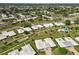 Aerial view showcases the well-maintained community with lush landscaping, various amenities and manicured lawns at 3649 Somerville Dr # 1507, Sarasota, FL 34232