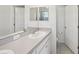 Bright bathroom featuring a single vanity with drawers and a separate toilet room at 4503 Lindever Ln, Palmetto, FL 34221