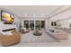 Inviting living room features a fireplace, comfortable seating, and a seamless transition to an outdoor patio at 5718 Title Row Dr, Bradenton, FL 34210