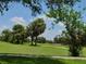 Scenic golf course view with lush green grass and palm trees at 7273 Cedar Hollow Cir # 102, Bradenton, FL 34203