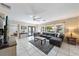 Bright and airy living room with comfortable sectional sofa and access to patio at 1019 S Tuttle Ave, Sarasota, FL 34237