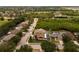 Aerial view of the neighborhood, highlighting the lush greenery, well-maintained homes, and community layout and nearby golf course at 11021 4Th E Ave, Bradenton, FL 34212