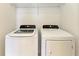 This in-unit laundry room includes new washer and dryer appliances with wire shelving at 121 Porta Vecchio Bnd # 201, Nokomis, FL 34275