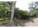 The rear of the property is surrounded by mature trees at 129 Pierson Ln, Sarasota, FL 34242