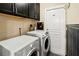 Convenient laundry room with modern washer and dryer units and ample storage space at 2306 63Rd W St # 40, Bradenton, FL 34209