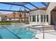Beautiful backyard pool and spa with screened lanai for year-round enjoyment at 3212 Signet Ct, Sarasota, FL 34240