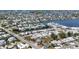 Aerial view of canal front homes in a coastal community with waterfront access at 407 63Rd St, Holmes Beach, FL 34217