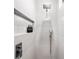 Modern shower boasts gray tiles and convenient recessed shelving at 5365 Craig Ter, Port Charlotte, FL 33981