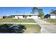 Charming single-story home with a well-manicured lawn and a concrete driveway at 7524 Kavanda St, North Port, FL 34287