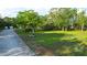 Spacious lot with scattered trees and bench seating create a peaceful and inviting outdoor space at 950 Trotter St, Nokomis, FL 34275