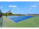 Brightly painted blue and green outdoor basketball court for recreational activities at 1182 Blue Shell Loop, Sarasota, FL 34240
