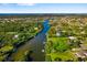 Expansive aerial shot of the canal neighborhood with lush greenery and waterways at 1921 Fairview Dr, Englewood, FL 34223