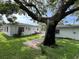 Backyard featuring shade trees, a well maintained lawn, and an outdoor patio at 2333 22Nd S St, St Petersburg, FL 33712