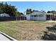 Backyard view of home with chain link fence and separate storage shed at 2720 12Th Ave W, Bradenton, FL 34205