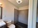 Bathroom features a tiled shower, and pebble floor at 2720 12Th Ave W, Bradenton, FL 34205