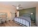 Another view of the Main bedroom featuring dark green accent wall and decor at 3417 49Th W St, Bradenton, FL 34209