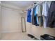 Spacious walk-in closet with ample storage, clothing racks, and a full-length mirror at 3745 Almeria Ave # 7S, Sarasota, FL 34239