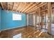 Interior displays exposed wooden framing and beams with water damaged flooring, providing renovation opportunity at 5705 23Rd W St, Bradenton, FL 34207
