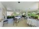 Common room with tables, chairs, and sink for community gatherings at 7023 Woodside Oaks Cir # 1, Sarasota, FL 34231