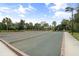 Enjoy a fun game of bocce ball on this well-maintained court, surrounded by lush greenery and palm trees at 12856 Sorrento Way, Bradenton, FL 34211