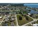 Real estate showcasing a waterfront community with many canals and a nearby bay at 149 Small Se St, Port Charlotte, FL 33952