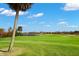 Picturesque golf course view featuring a tranquil pond and tropical palm trees at 1736 Suzi St, Punta Gorda, FL 33950
