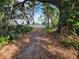 A nature path leads through lush greenery toward a park under a canopy of mature trees on a sunny day at 1802 19Th W Ave, Bradenton, FL 34205